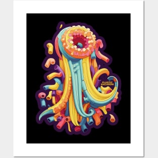 Plastic Macaroni Boho Trippy Hippy Donut Noodle Posters and Art